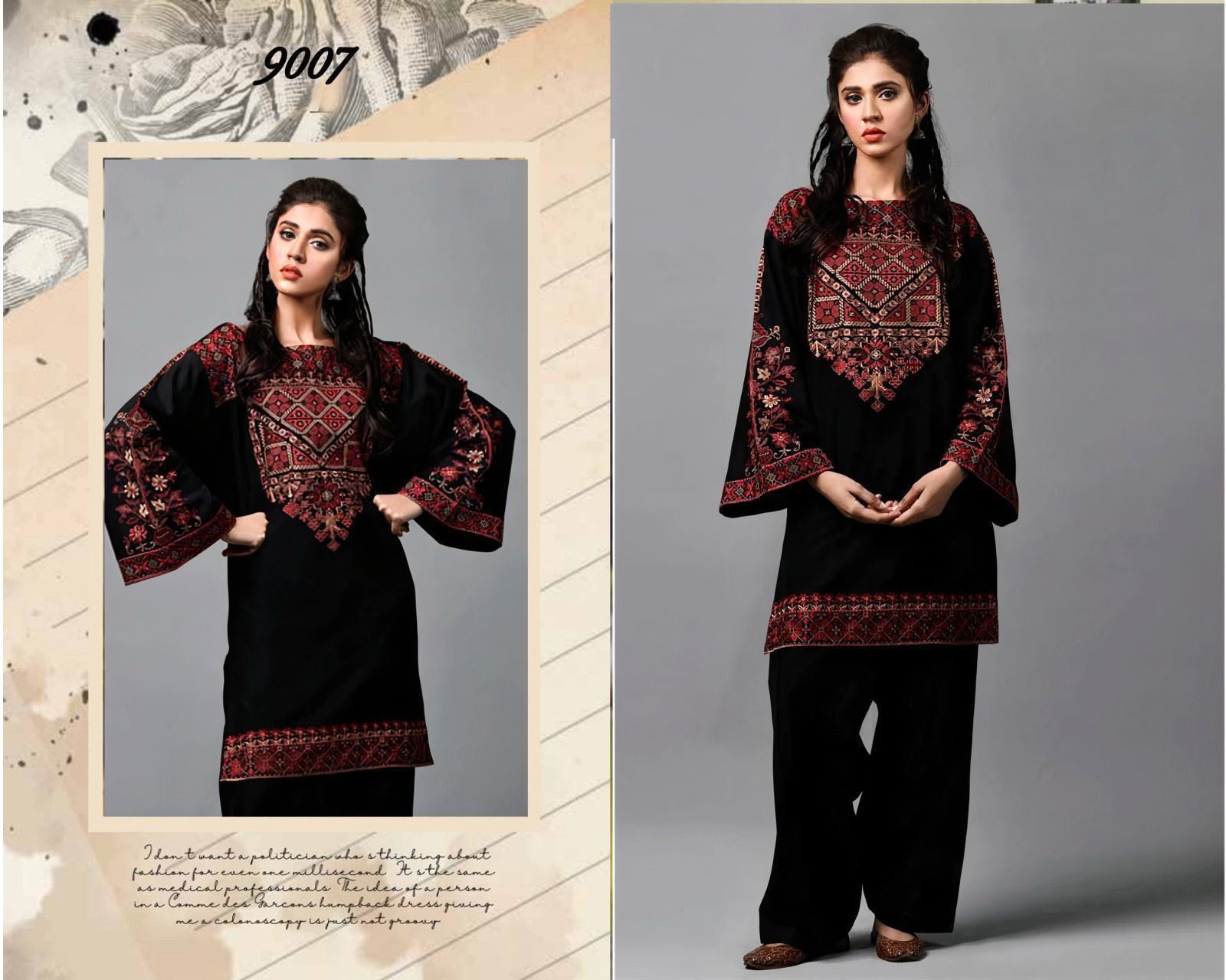 Dhanak embroidered luxury unstitched 2pc suit